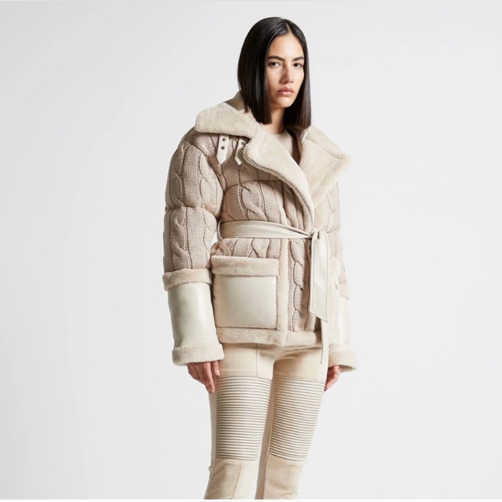 Maniere De Voir Beige Teddy Jacket